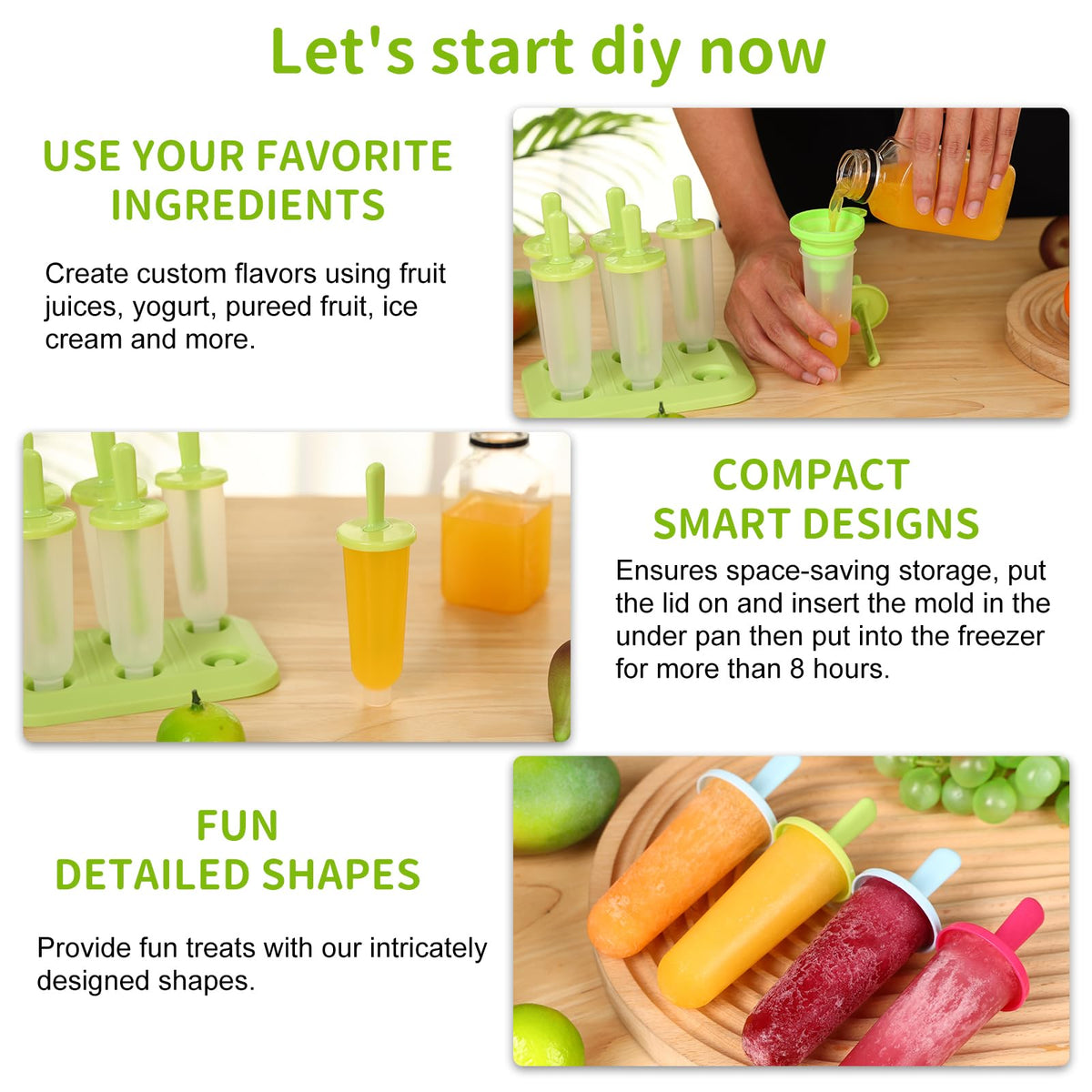 BAKHUK popsicle sticks with non slip design prevent slipping