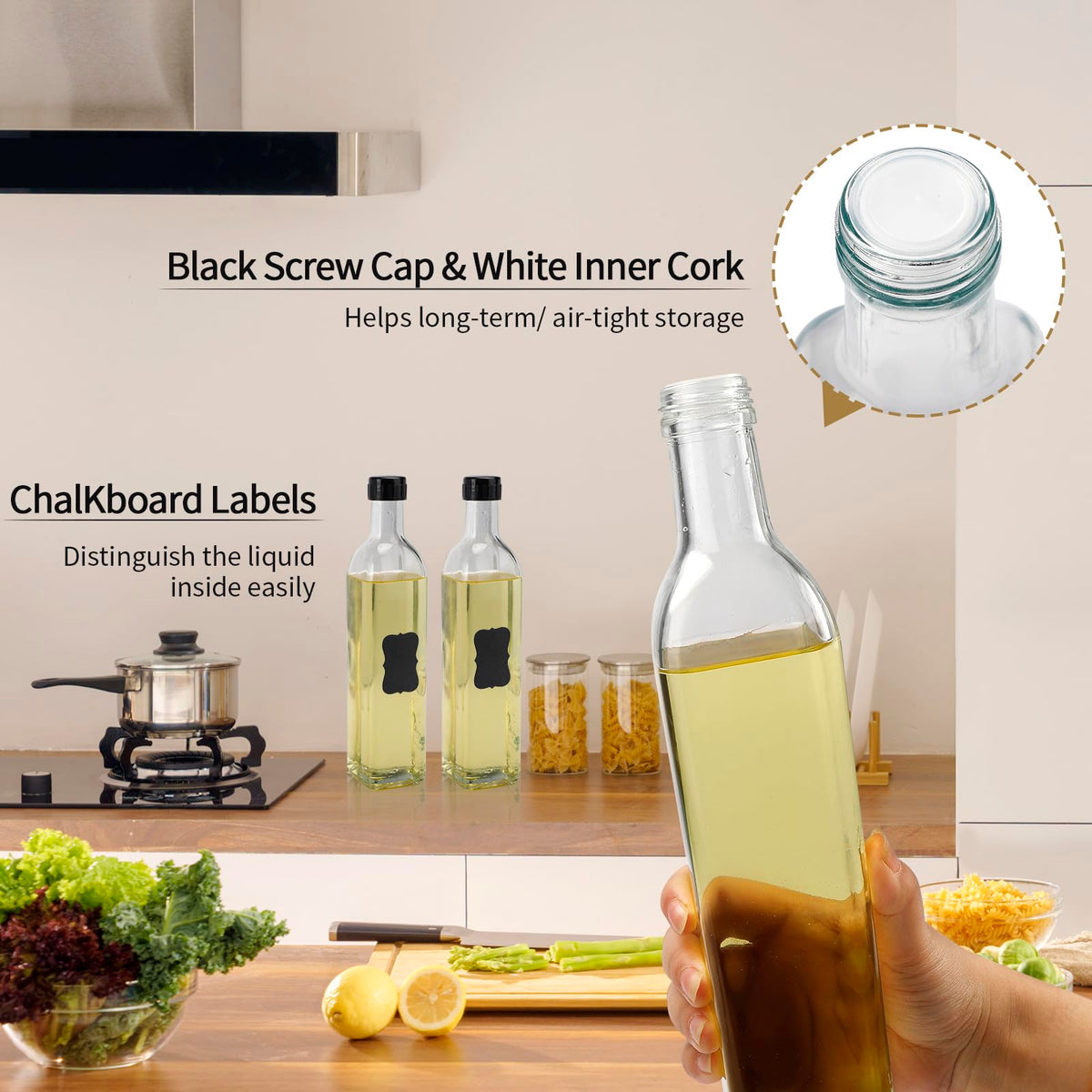 BAKHUK stainless steel pour spouts offer leak-proof control while cooking.