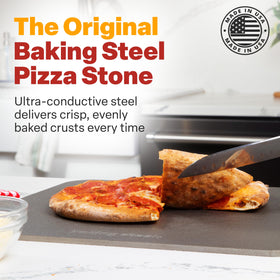 Baking Steel Made-in-USA durability ensures long-lasting pizza performance.