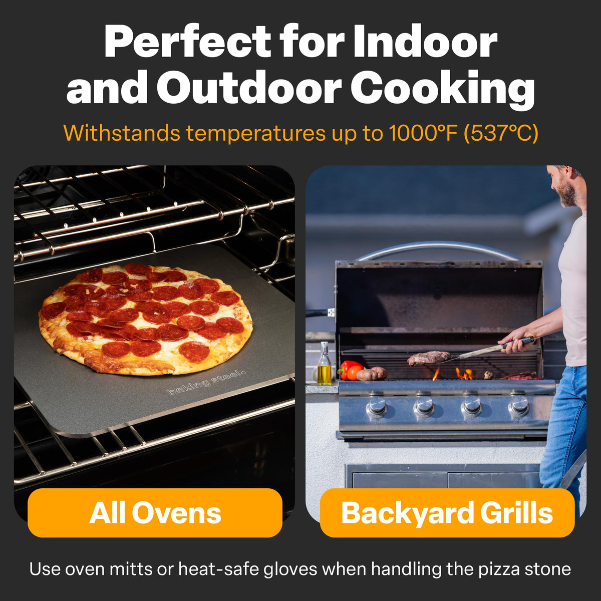 Baking Steel Versatile cooking surface works for bread, burgers, steaks, and cookies.