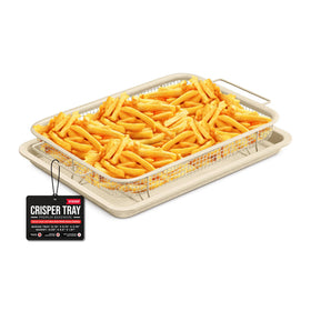 Bakken Swiss Crisper Tray baking tray with white marble finish for evenly crispy results.