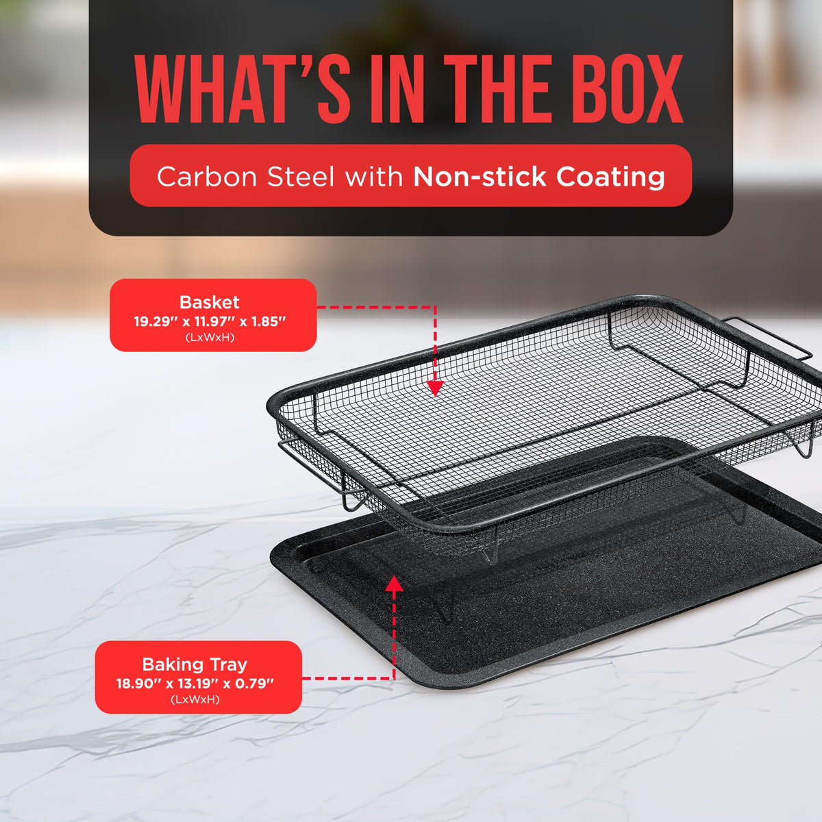 Bakken-Swiss Crisper Tray interior features even browning with stone coating.