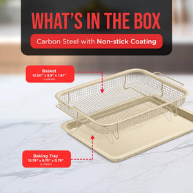 Bakken Swiss Crisper Tray removable basket enables air flow and easy one-handed use.