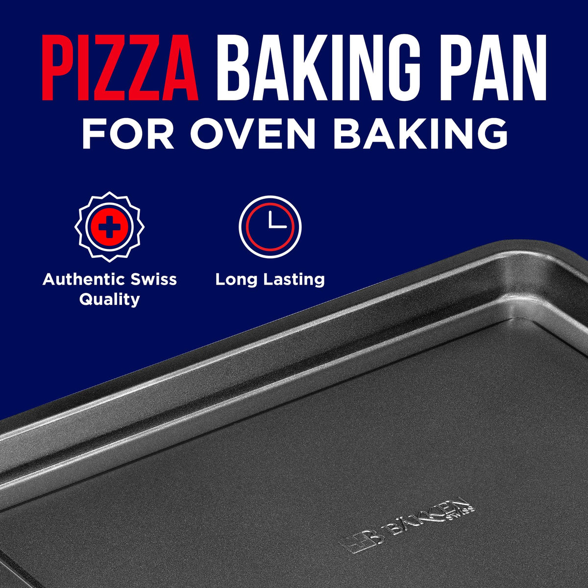 Bakken Swiss nonstick tray fits most ovens for healthier frying textures.