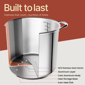 Bakken-Swiss stockpot ideal for soups and pastas