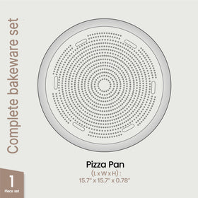 BAKKENMASTER 16-inch perforated base promotes airflow for crisper crusts