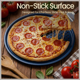BAKKENMASTER carbon steel pan 0.4mm blue ensures even heat distribution.