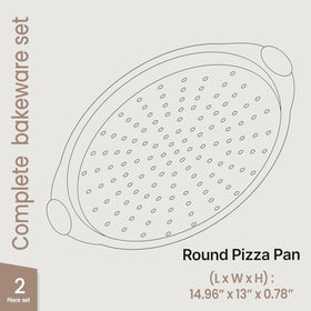 BakkenMaster round pan with gray marble coating for easy release and cleanup.