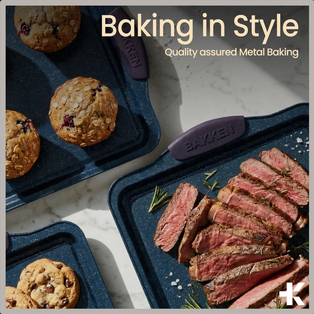 BAKKENMASTER roasts vegetables and bakes cookies with even heat.