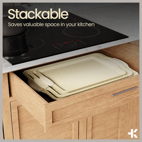 BAKKENMASTER square pan for versatile sheet baking and roasting.