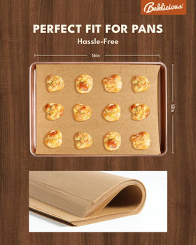 Baklicious multi-use parchment paper for oven, air fryer, steaming, and more