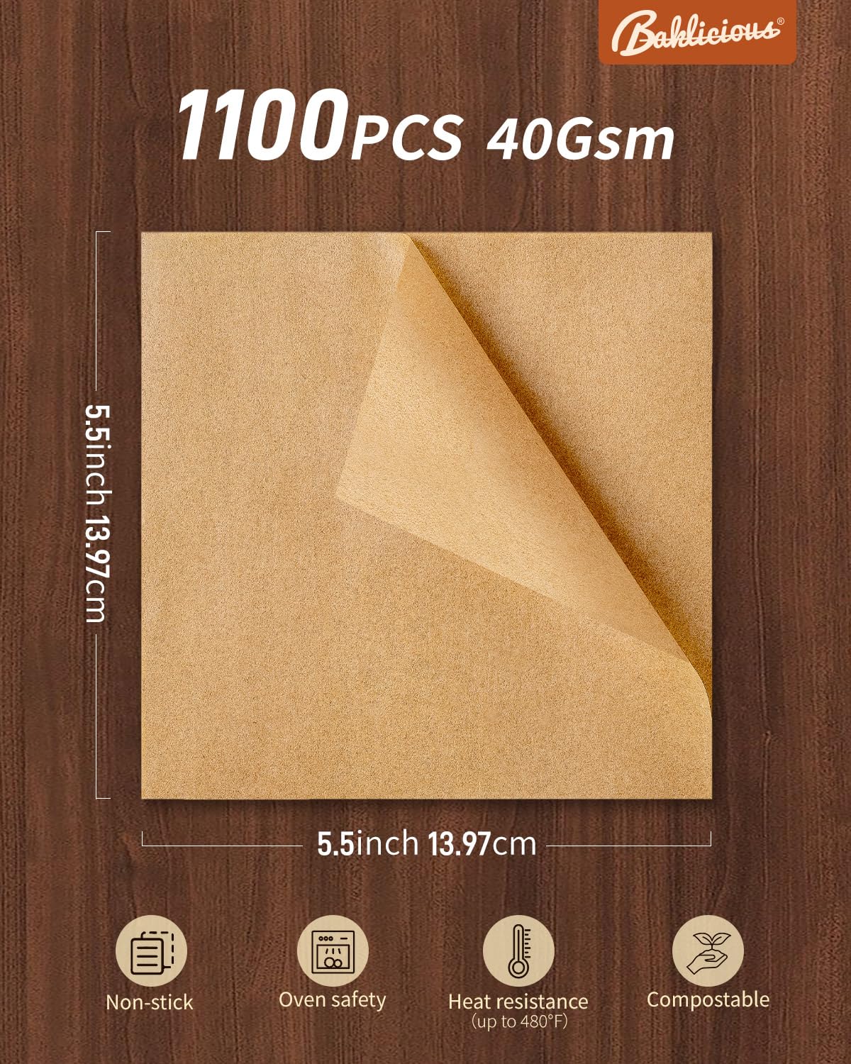 Baklicious Patty Paper closeup texture reveals natural pulp and a non-stick surface.
