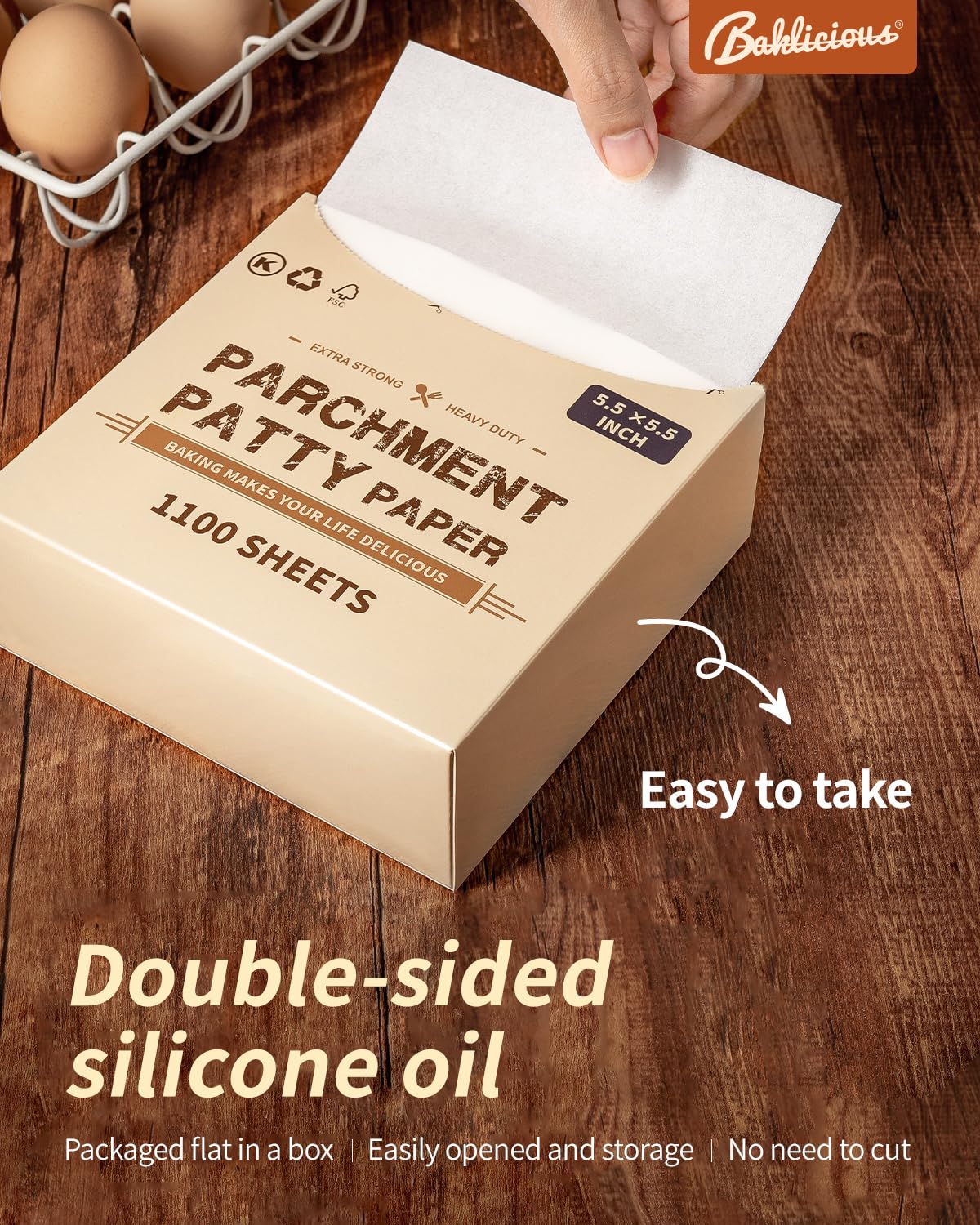 Baklicious patty paper separates frozen patties with ease