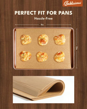 Baklicious unbleached natural parchment for healthier, chemical-free baking experiences.