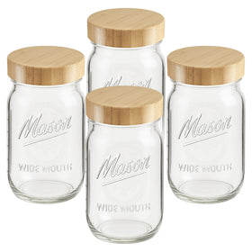 BAKOTAKA wide-mouth 32 oz glass jar for easy filling and cleaning