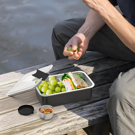 Bakpoco 42 oz capacity fits a full lunch and snacks.