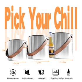 Bakpoco ice bucket strainer separates meltwater for solid cubes longer