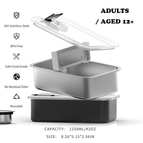 Bakpoco leak-proof lid shown, prevents spills during commutes.