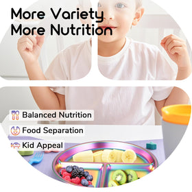 Bakpoco safety-certified steel plate suitable for child meals.