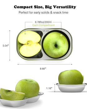 Bakpoco toddler plates side view showing durable lightweight construction for busy families