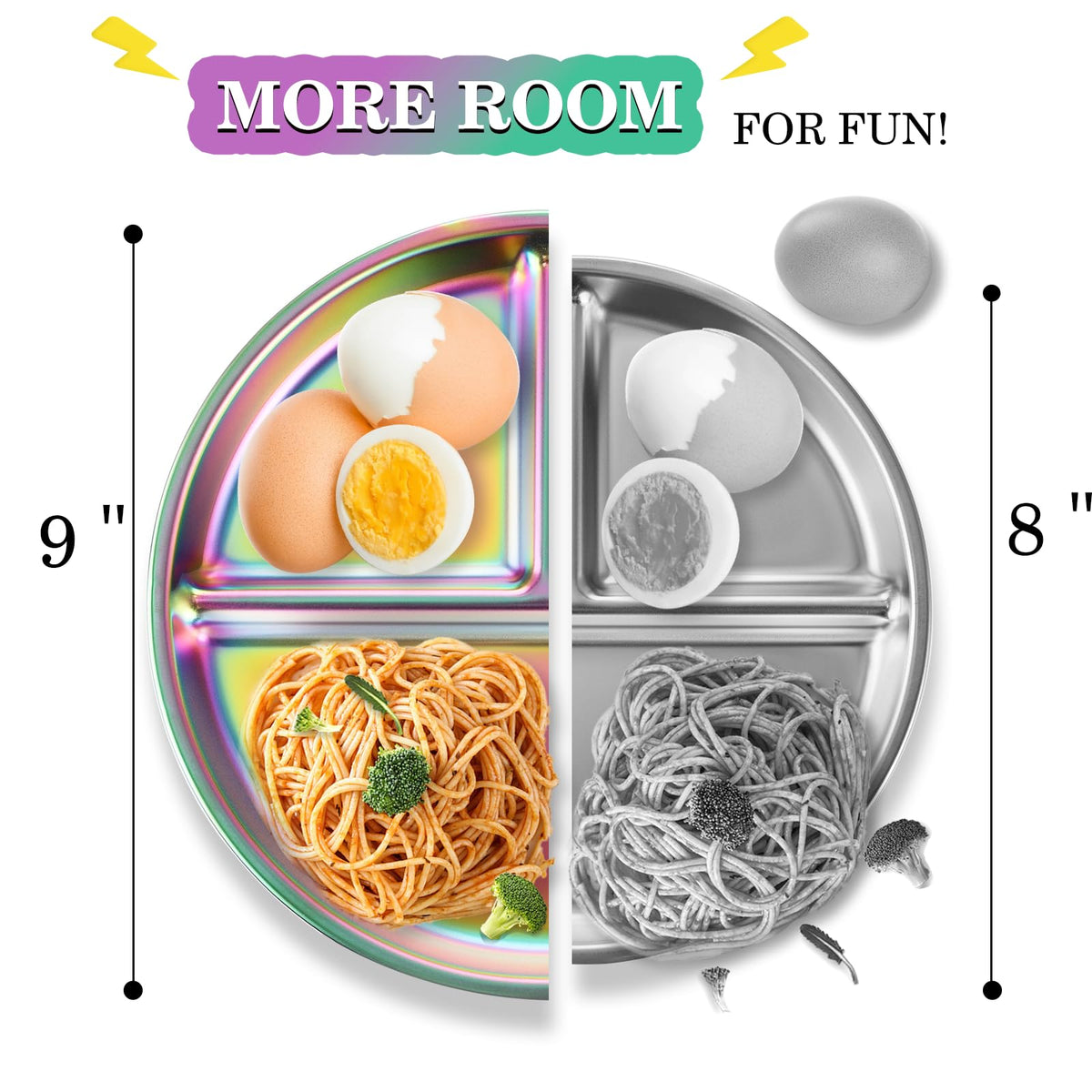 Bakpoco unbreakable dishware, dishwasher-safe for quick cleanup.
