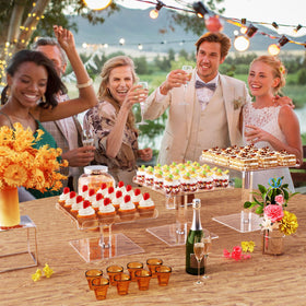 Bakzon versatile dessert display suits cupcakes, pastries, and small gifts.