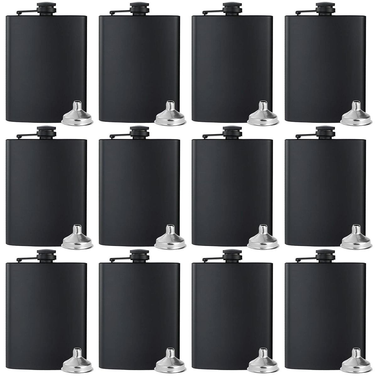 BALABALA hip flask 8oz matte black shows portable design for on-the-go spirits
