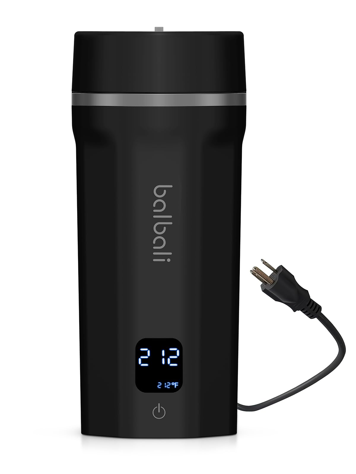 Balbali travel kettle front view shows a compact design for easy packing on trips.