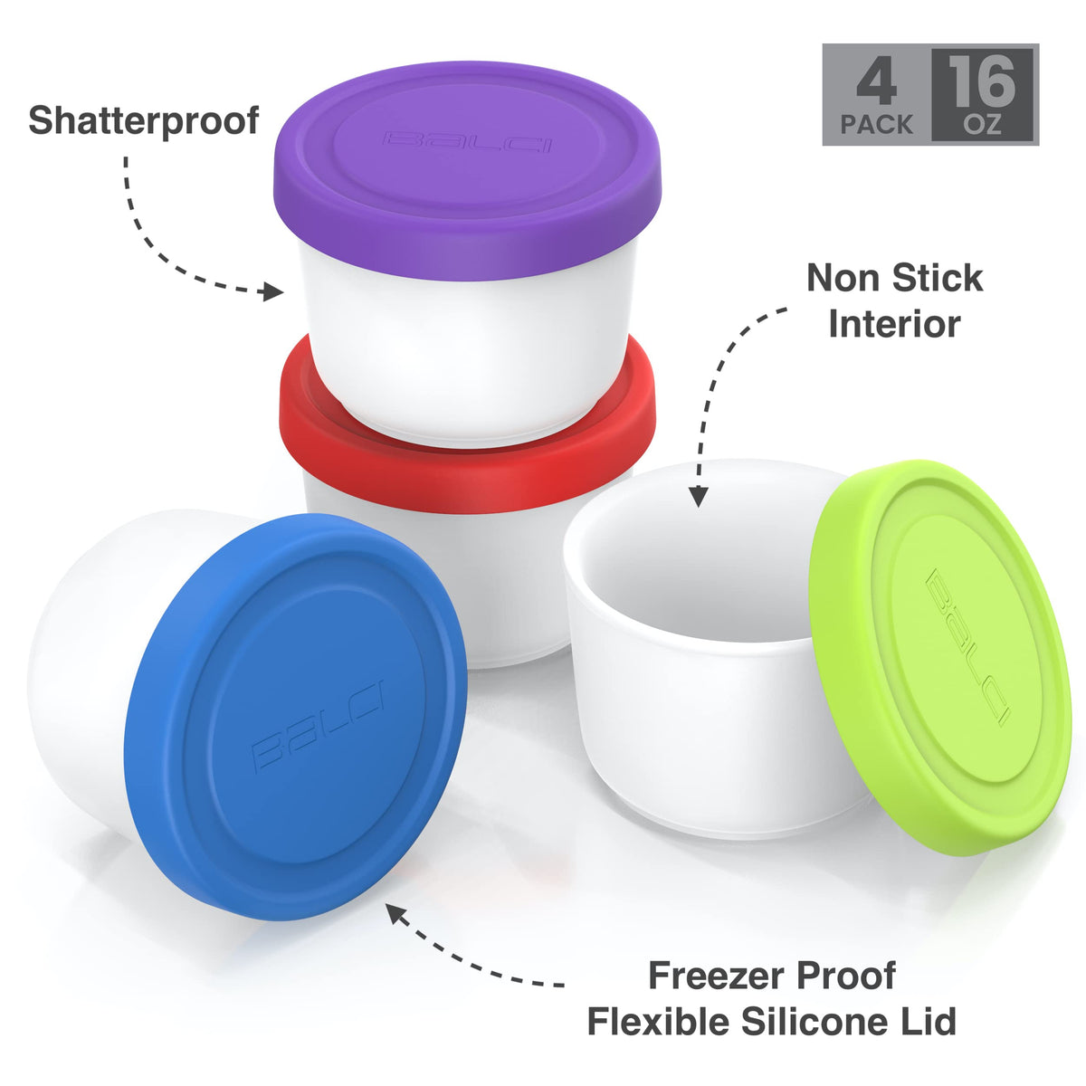 BALCI dishwasher safe four-pack simplifies cleanup after meals.