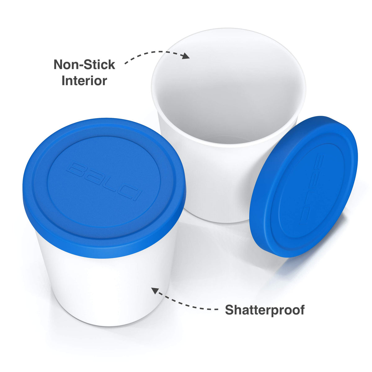 BALCI freezer-safe ice cream container is made with durable BPA-free materials.