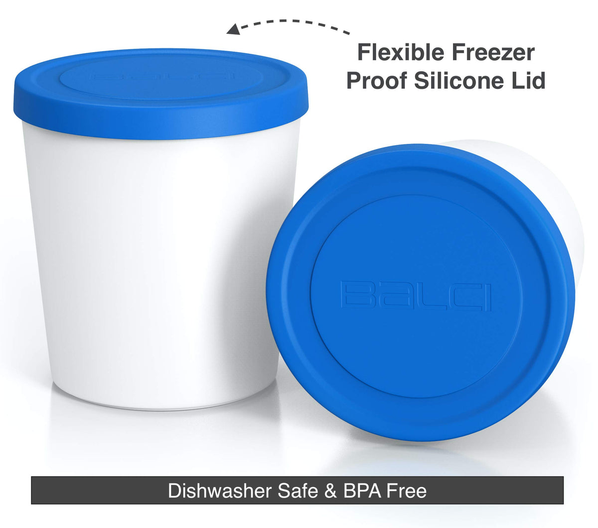 BALCI ice-cream container with airtight seal prevents freezer burn.