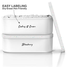 BALCI set of 2 ice cream containers ready for homemade flavors and freezing.