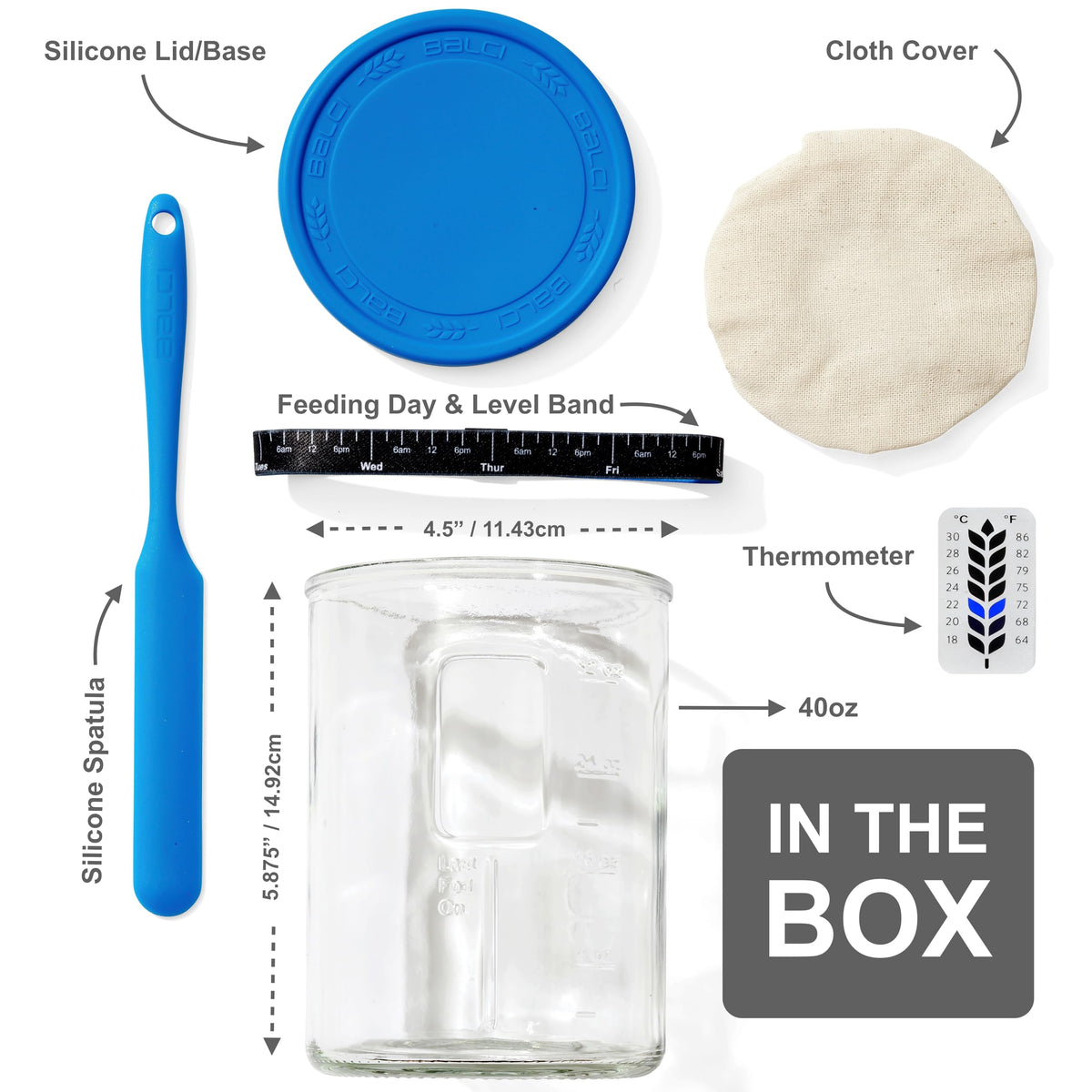 BALCI sourdough kit cloth cover protects starter during fermentation