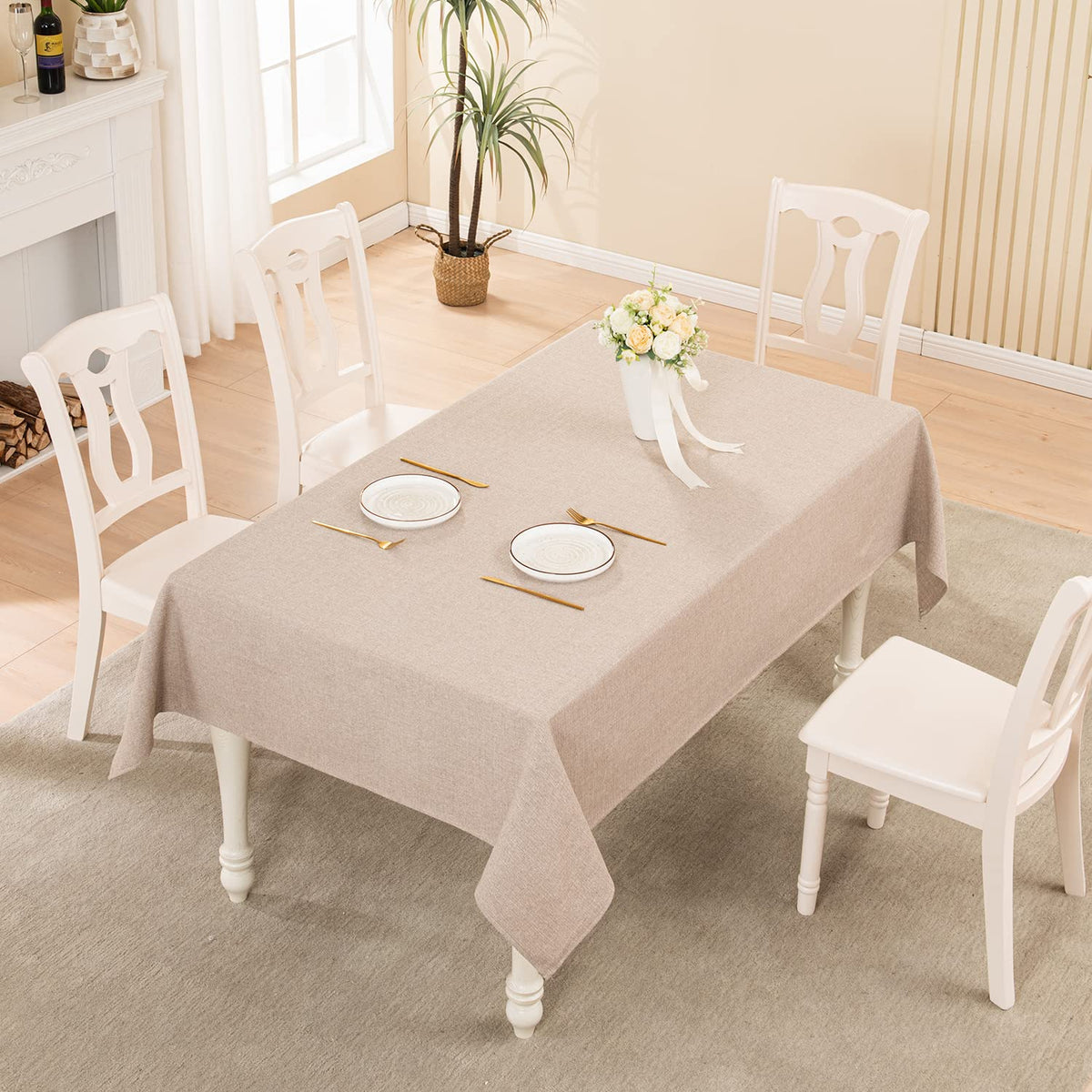 Balcony and Falcon color-fast dyeing preserves beige tone over time.