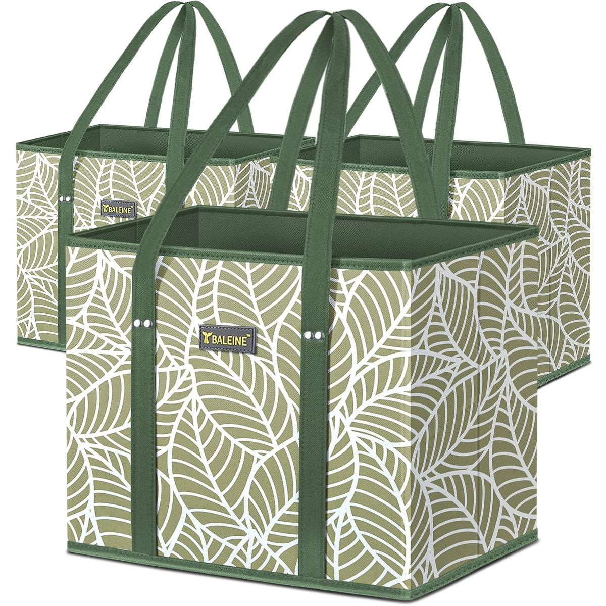 BALEINE Antique Foliage bags folded for compact storage and eco-friendly use.