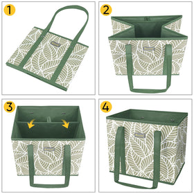 BALEINE Antique Foliage bags open tote for quick loading and accessibility.