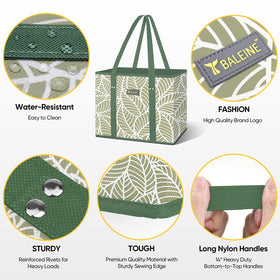 BALEINE Antique Foliage bags with reinforced bottom support heavy items.
