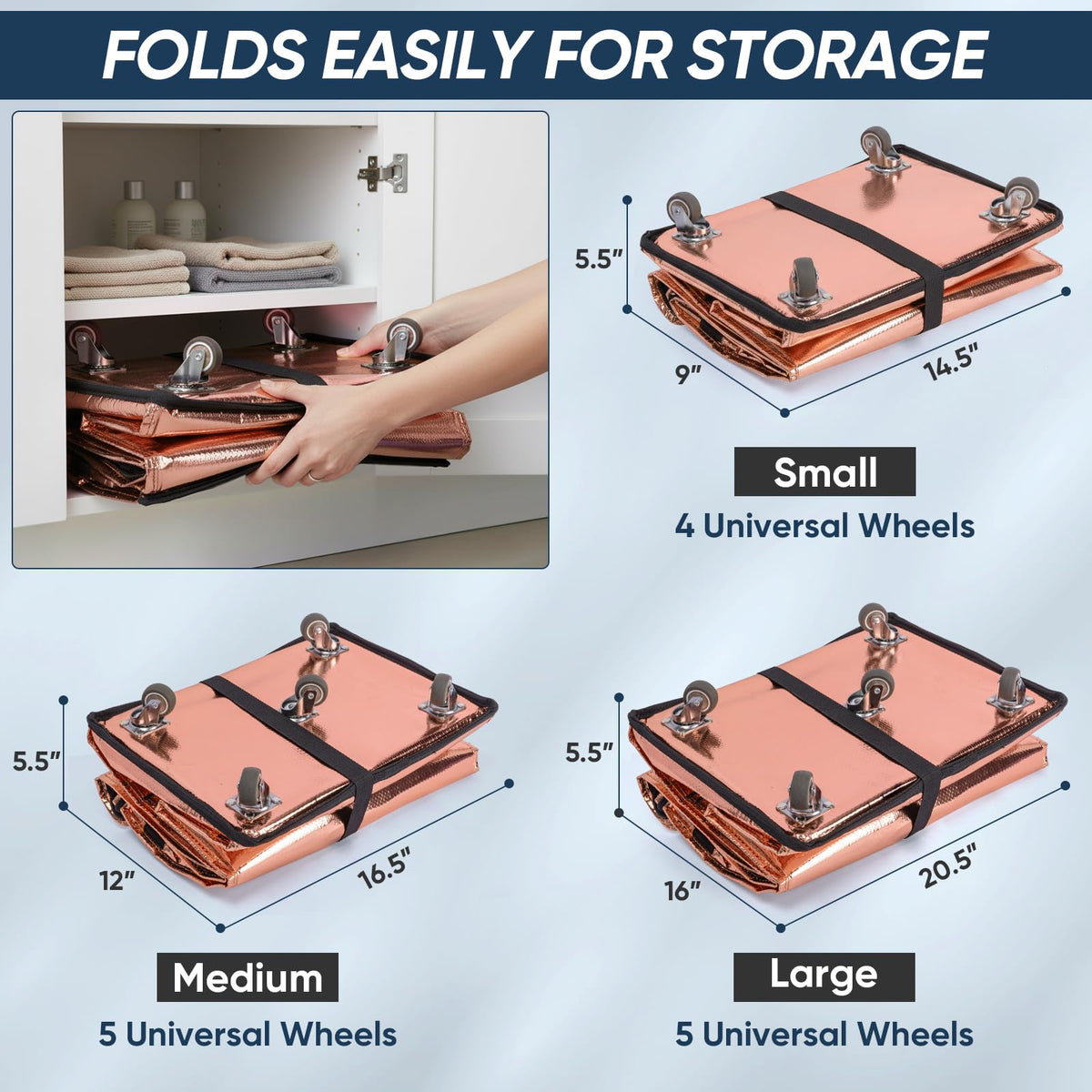 BALEINE foldable wheeled cart ideal for laundry and shopping