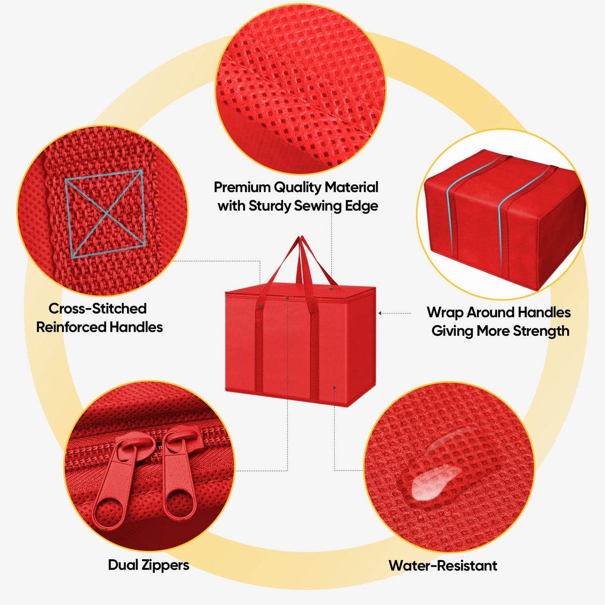 BALEINE bag bottom detail highlights reinforced stitching for durability.