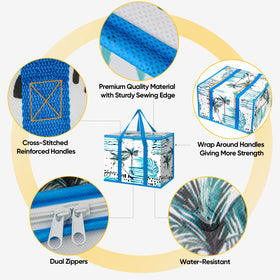 BALEINE Island Breeze insulated bag with reinforced bottom stitches for durability.