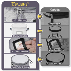 BALEINE PU leather front window for quick content identification
