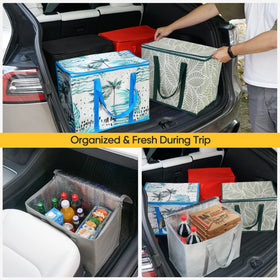 BALEINE reusable shopping bags fold flat for compact storage.