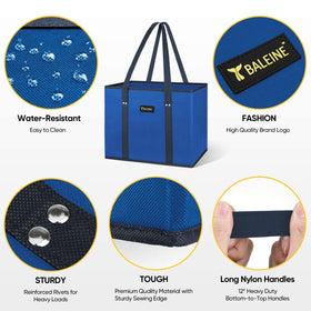BALEINE water-resistant blue bag keeps contents secure outdoors
