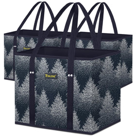 BALEINE 3Pk reusable grocery bags folded for compact, portable storage.