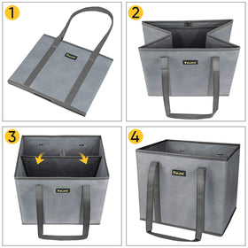 BALEINE eco-friendly gray bags promote sustainable shopping.