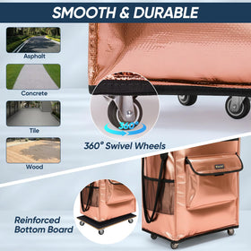 BALEINE backpack-style carry option in rose-gold
