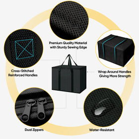 BALEINE charcoal black insulated tote protects contents during daily shopping.