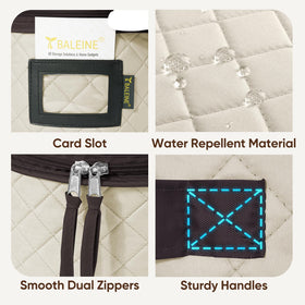 BALEINE padded interior protects dinnerware from scratches during moving and storage.