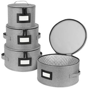 BALEINE china storage container close-up with padded lining for scratch protection.