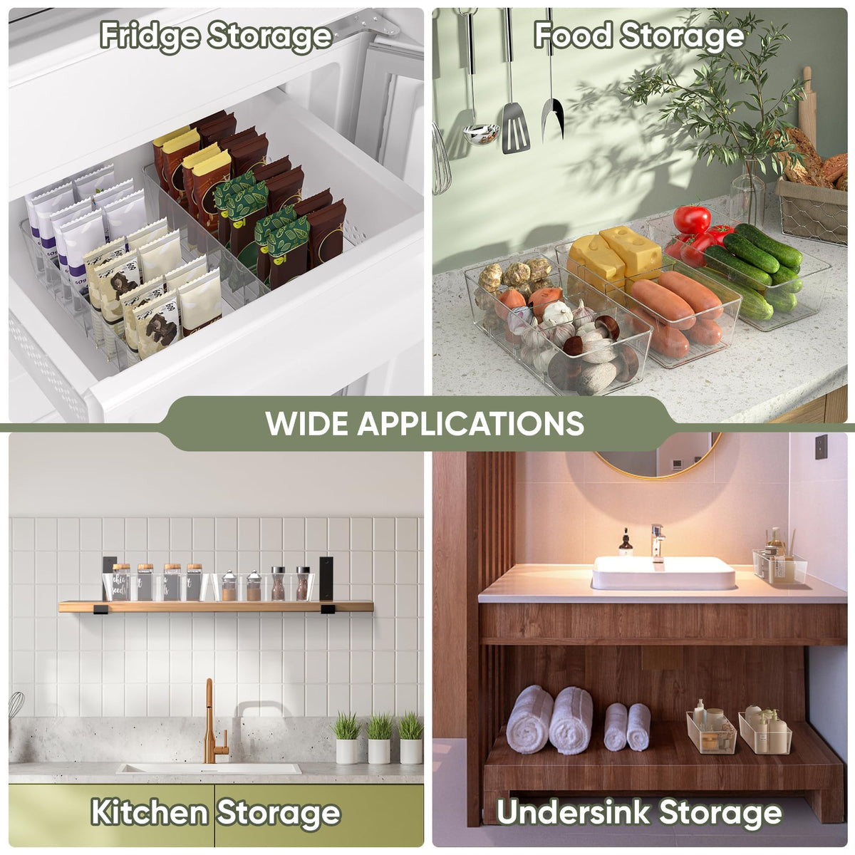 BALEINE compact kitchen storage bin fits small cabinets or drawers.